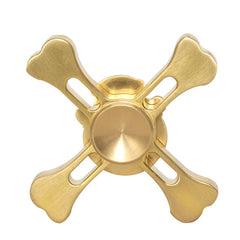 ILoveFidget Skull Hand Spinner Fidget EDC Toy (Brass)